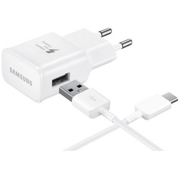 Original Samsung Schnellladegerät + 1,5m Ladekabel USB Type C - EP-TA20EWECGWW